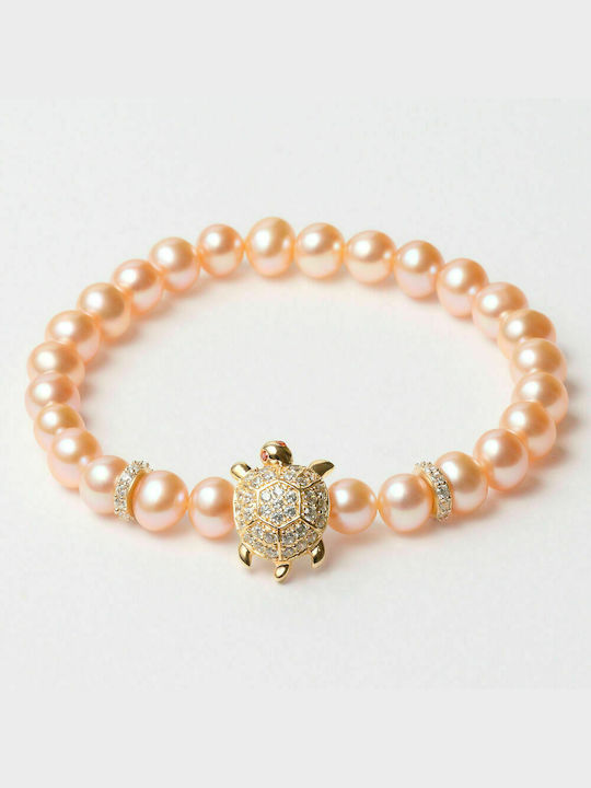 Lancaster Italia Bracelet made of Silver Gold Plated with Pearls