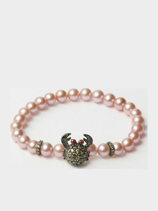 Lancaster Italia Women's Bracelet made of Silver Gold Plated with Pearls