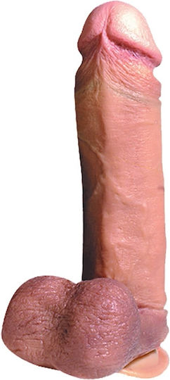 All Black The Real One Realistic Dildo with Balls and Suction Cup Flesh 20cm