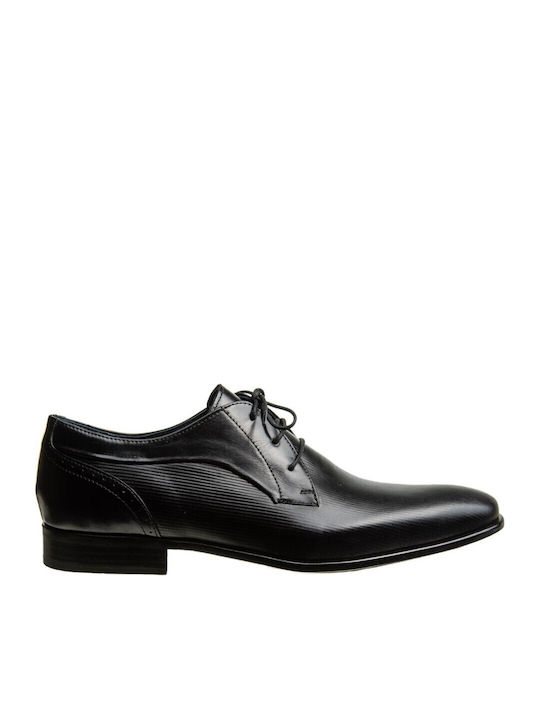 Damiani Δερμάτινα Ανδρικά Σκαρπίνια Black