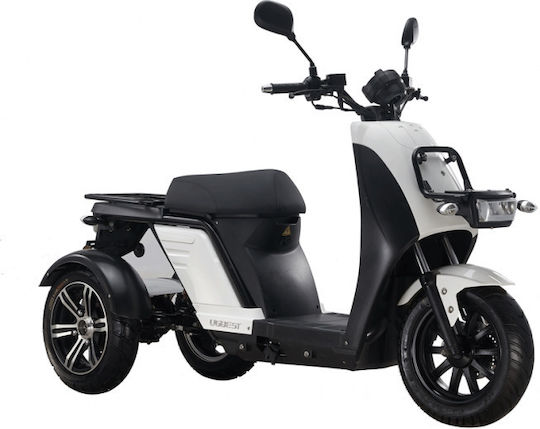 WheelnWater Delivery-Express Електрически триколесен мотор Мощност 3000W с максимална скорост 95км/ч Автономия 120км Бял Цвят