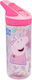 Stor Peppa Pig Haze Kids Water Bottle Peppa Pig Plastic with Straw Pink 620ml