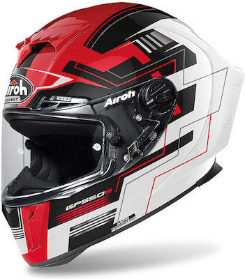 Airoh GP 550 S Challenge Full Face Helmet with Pinlock 1370gr Challenge Red Gloss