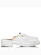 Envie Shoes Mules με Χοντρό Χαμηλό Τακούνι σε Λευκό Χρώμα