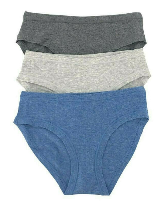 IDER G Kids Set with Briefs Grey melange - Denim Melange 3pcs