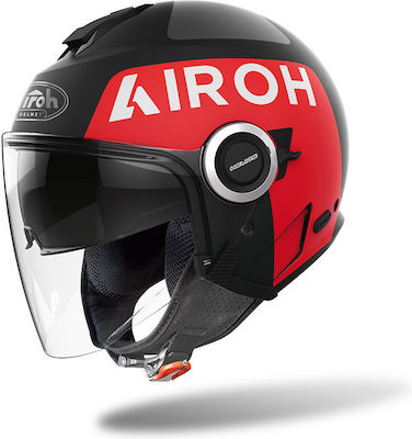 Airoh Helios Up Jet Helmet with Sun Visor 1250gr Black Matt