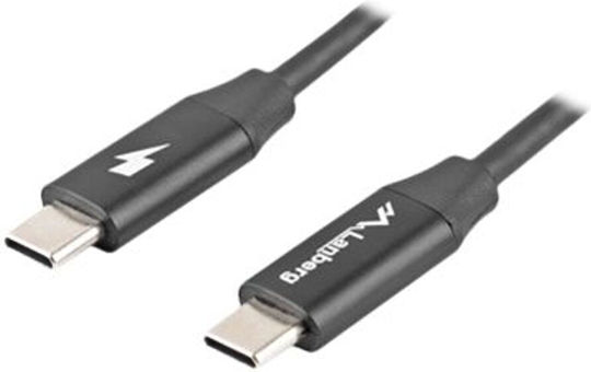Lanberg USB 2.0 Cable USB-C male - USB-C 60W Μαύρο 1m CA-CMCM-40CU-0010-BK