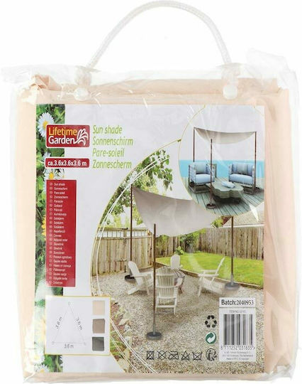 Lifetime 03183 Triangular Shade Sail Beige 3.6m Lifetime 03183 Triangular Shade Sail Beige 3.6m