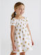 Mayoral Kids Dress Short Sleeve Ecru