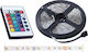 Rixme Водоустойчива LED Лента Rixme 12V RGB Светлина 5м Тип SMD5050 с Захранване & Дистанционно управление