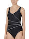 One Piece Swimsuit for Large Bust Black