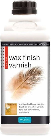 Polyvine Wax Finish Lac de finisare pentru apa Negru Satin 500ml