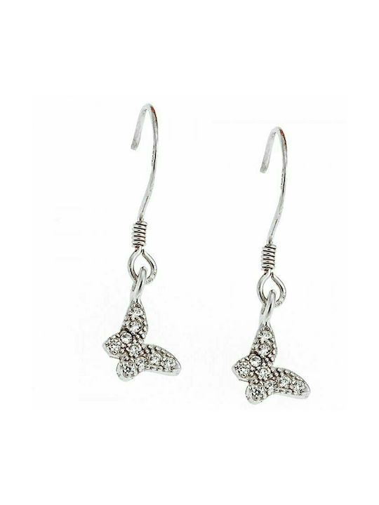 Senza Earrings Dangling made of Silver with Stones