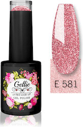 Gellie Ημιμόνιμο Βερνίκι Νυχιών E 581 με Glitte...