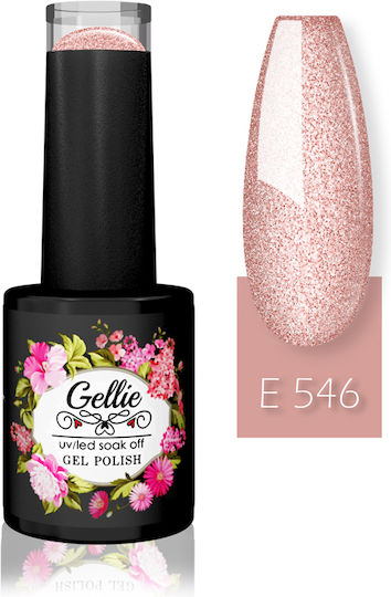 Gellie Semipermanent Lac de Unghii E 546 cu Glitter 10ml 1buc