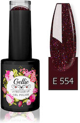 Gellie Хибриден Лак за Нокти E 554 с Glitter 10...