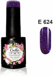 Gellie Хибриден Лак за Нокти E 624 с Glitter 10...
