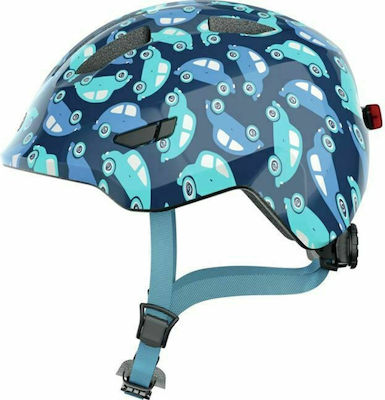 Abus Smiley 3.0 Kids' Helmet for City Bike Car with LED Light