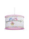 Elobra Kids Wooden Single Ceiling Light E27 Owl Pink 40W