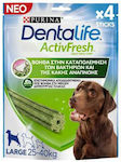 Purina Dentalife Activfresh Large Dental Treats Dog against Bad Breath for Large Breeds 142gr 4pcs