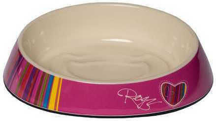 Rogz Fishcake Schalen aus Silikon Futter & Wasser für Hund & Katze auf Basis von 200ml in Rosa Farbe (Verschiedene Designs)