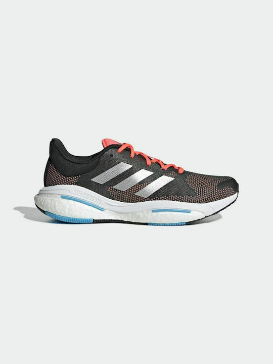 Adidas Solarglide 5 Ανδρικά Αθλητικά Παπούτσια Running Carbon / Silver Metallic / Turbo