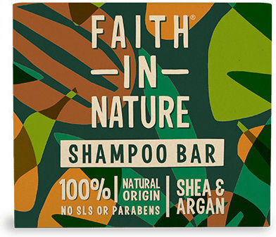 Faith in Nature Shea & Argan Solid Shampoos Hydration for All Hair Types 85gr