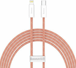 Baseus Dynamic Împletit USB-C la Cablu Lightning 20W Portocaliu 2m (CALD000107)