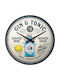 Nostalgic Art 'Open Bar Gin & Tonic Served Here' Wanduhr Metallisch White Ø31cm