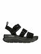 Dlux Walker Women's Flat Sandals Anatomic with Strap in Black Color
