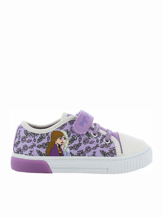 Frozen Kids Sneakers with Scratch & Lights Lilac