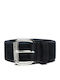 Men's Belt Fabric Webbing Belt Washed Black
