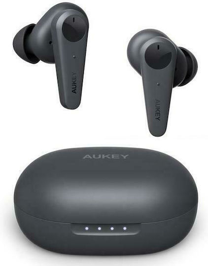 Aukey EP-N7 In-ear Bluetooth Handsfree Ακουστικά με Αντοχή στον Ιδρώτα και Θήκη Φόρτισης Μαύρα
