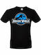 B&C World T-shirt Jurassic Park Black Cotton