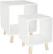 Wooden Bedside Tables 2pcs White 35x35x45cm