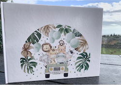 Riniotis Jungle Animals Cardboard Guest Book Jungle Animals