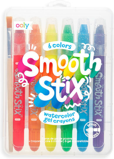 Ooly Smooth Stix Watercolor Crayons Set 6 Colours
