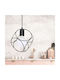 Megapap Lusita Pendant Light Black with Socket E27 20x20x70cm