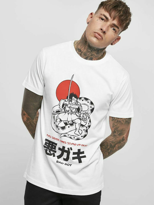 Mister Tee Bad Boy Stand Up Tricou Alb