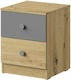 Wooden Bedside Table Nero 09 40x40x50cm