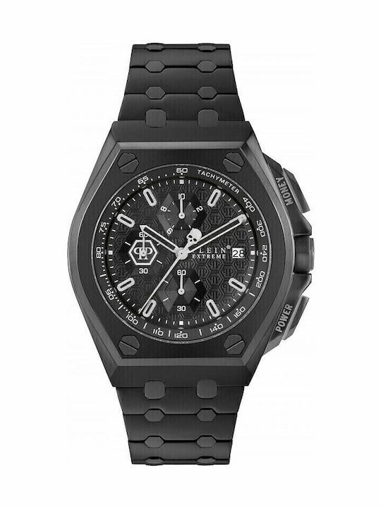 Philipp Plein Extreme Ръчен Часовник На Батерия С Метална Гривна Philipp Plein Extreme Ръчен Часовник На Батерия С Метална Гривна