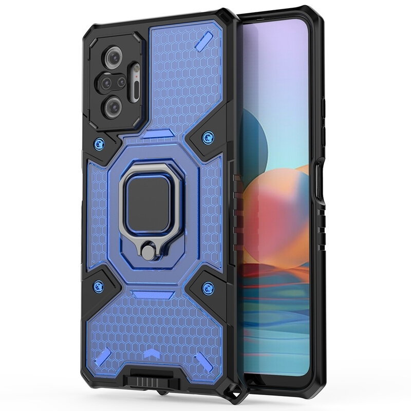 Vivid Honeycomb Armor Ring Back Cover Πλαστικό Ανθεκτική Μπλε Redmi Note 10 Pro Skroutzgr 7676