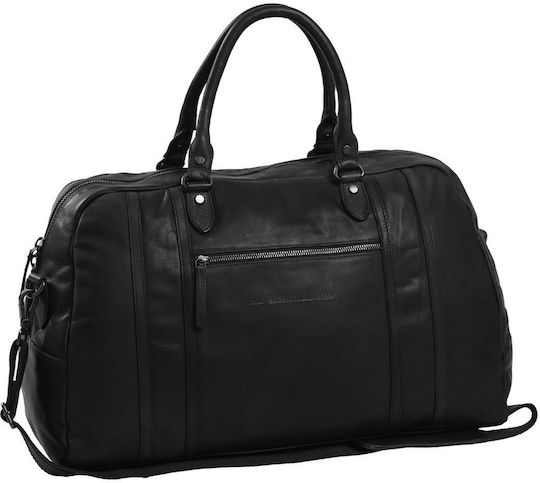 The Chesterfield Brand Kiel Σακ Βουαγιάζ 42lt Μαύρο από Δέρμα Μ52xΠ34xΥ22εκ.