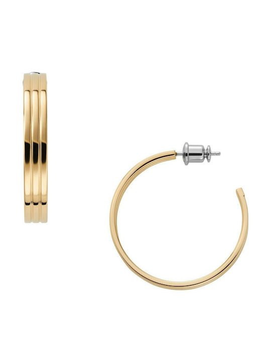 Skagen Earrings Hoops from Steel Gold Plated
