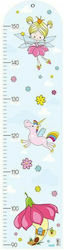 Next Paper Kids Growth Height Chart with Design Unicorns Unicorn Light Blue 150cm