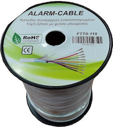 Cablu de alarmă cu Diametru 10x0.22mm² 100m
