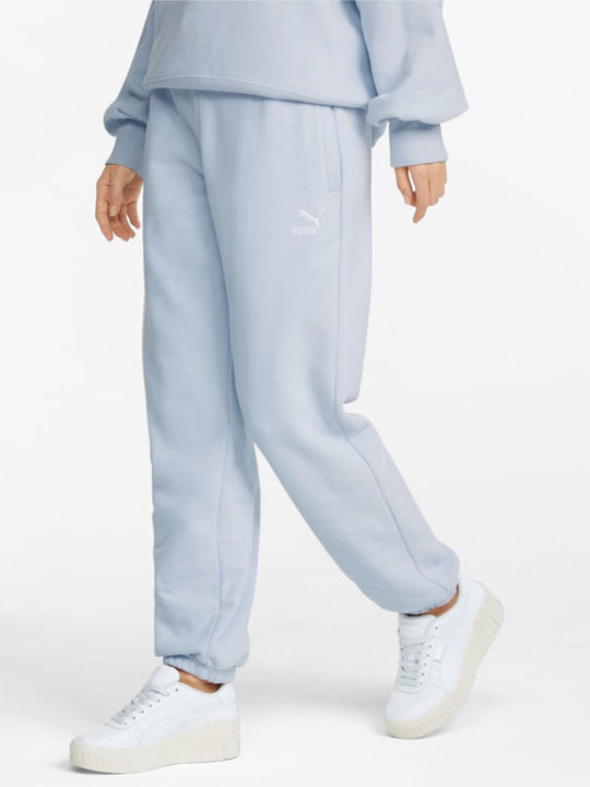PUMA Classics Relaxed Παντελόνι Φόρμας Γαλάζιο