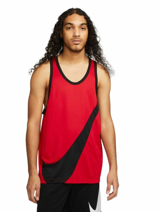 Nike Crossover Ανδρική Μπλούζα Dri-Fit Αμάνικη Κόκκινη