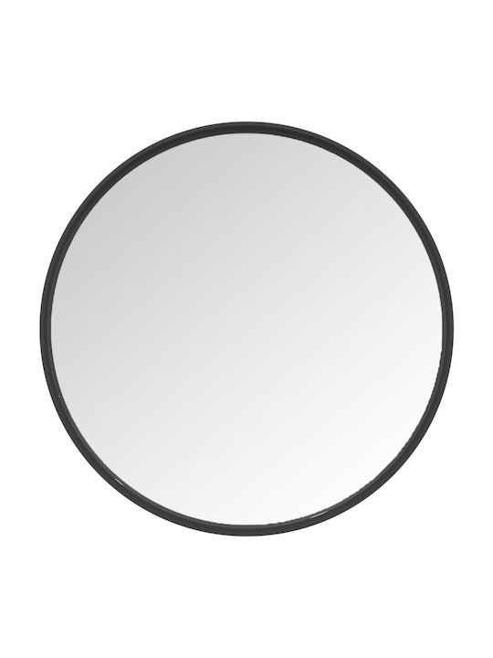 vidaXL Round Bathroom Mirror made of Stainless Steel 40x40cm Black