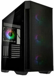 Kolink Observatory Z Mesh Gaming Midi Tower Computer Case with Window Panel and RGB Lighting Black